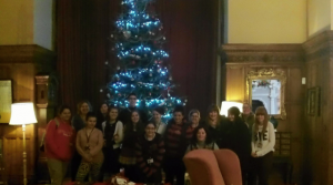 Arley Hall decorated by floristry students for christmas 1