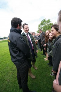 The Chancellor chats to members of the Reaseheath’s Student Association.