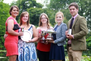 Torrence Summerfield, Becky Harper, Jess Fallows, Amy Champ, James Latter L3 Ext Dip Agriculture top students