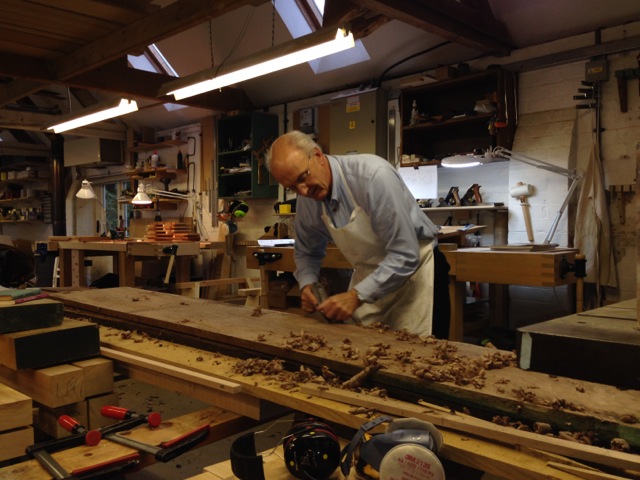 Tony Bramwell in his workshop 'making a table' article