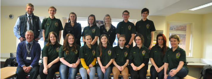 The group with Agriculture Programme Leader Iain Clarke and lecturer Alan Brown. 