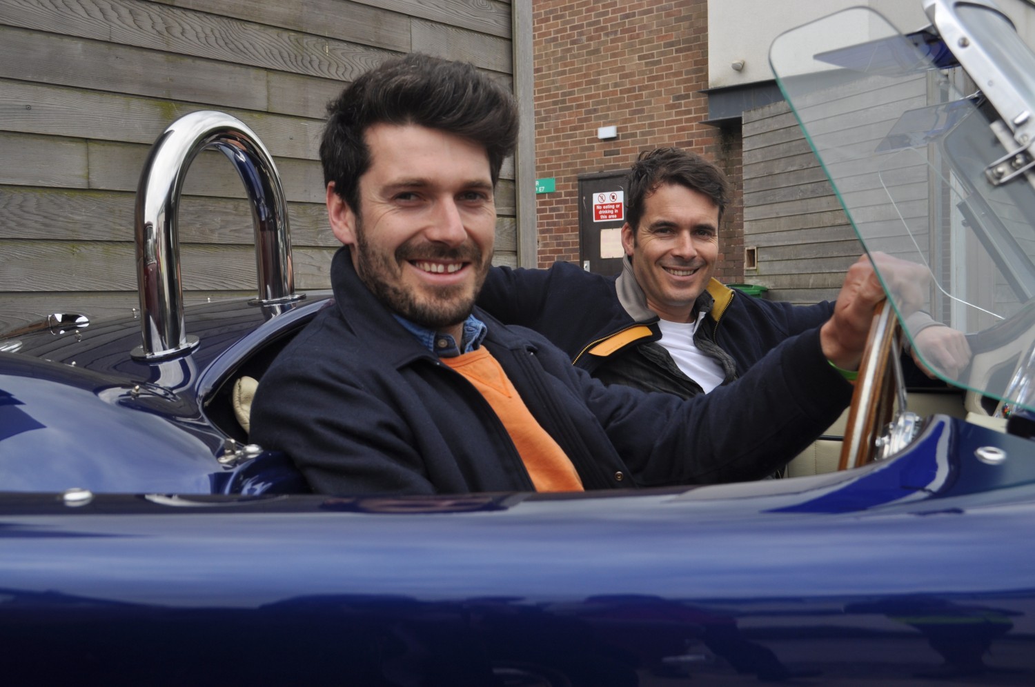 Fabulous Baker Brothers Tom and Henry Herbert in a AC Cobra