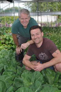 Nigel Barber and Matthew Kent prepare planting for RHS Tatton