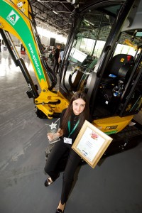 Paige Carter with trophies at Plantworx