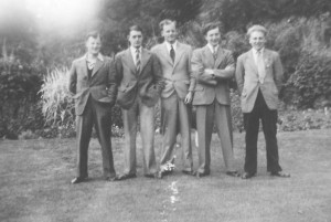 Reaseheath Roomates from 'Room 6' 1948-49 Geoff Ralphs, Tom Gorton, John Blackstone, Brian Moore and Jim Watson