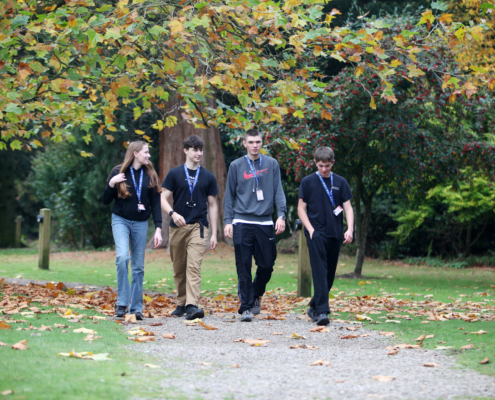 Students on campus at Reaseheath College