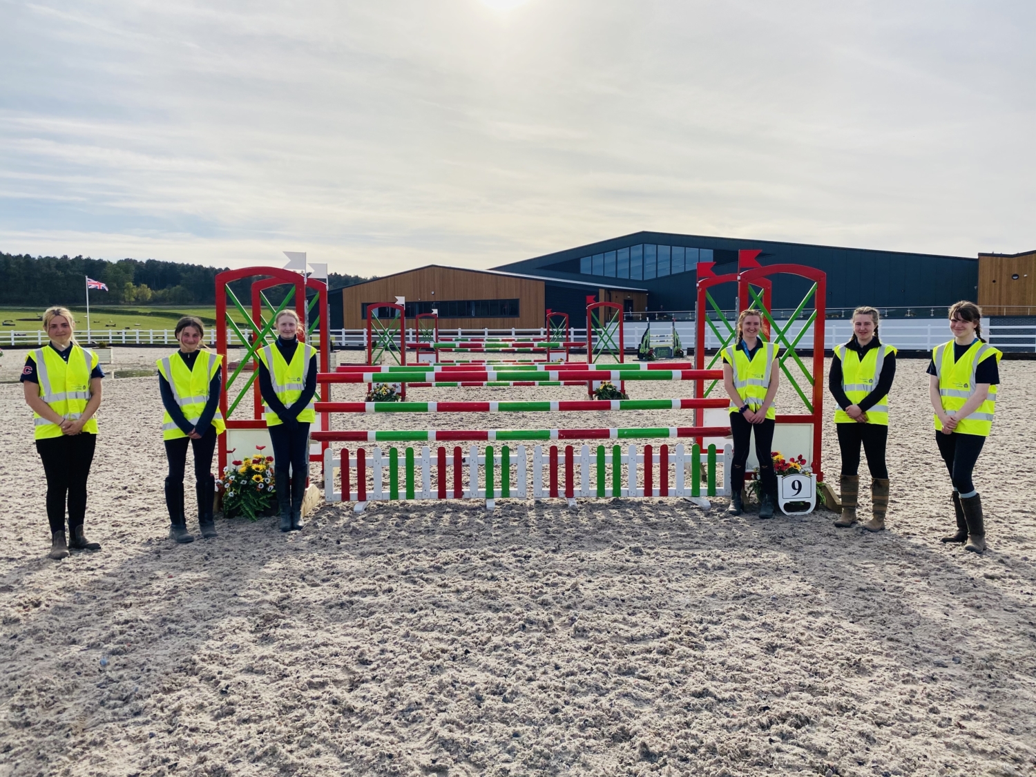 Our equine arena party enjoys helping out at Kelsall Hill Equestrian