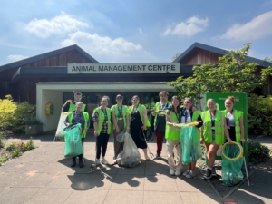 Reaseheath College Animal Care students help to clear up litter in Nantwich
