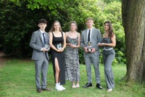 Sport students Cameron Rodgers; Lucy Bates, Sadie Heath, Sebastian Muszynski, Mia Clapp.
