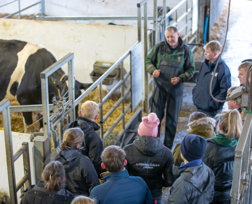Delegates get a close-up look at herd management during a farm visit. The ADTP programme balanced classroom theory with practical on-farm demonstrations, focusing on everything from calf care to advanced genetics.