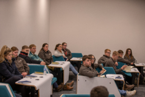 Sixteen ambitious Holstein Young Breeder members gather in a Reaseheath lecture theatre for a business-focused session. Led by industry experts, these workshops covered essential topics like herd health, finance, and dairy sustainability.