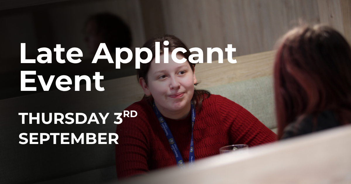 Image showing you can book our late applicant event on 3rd September